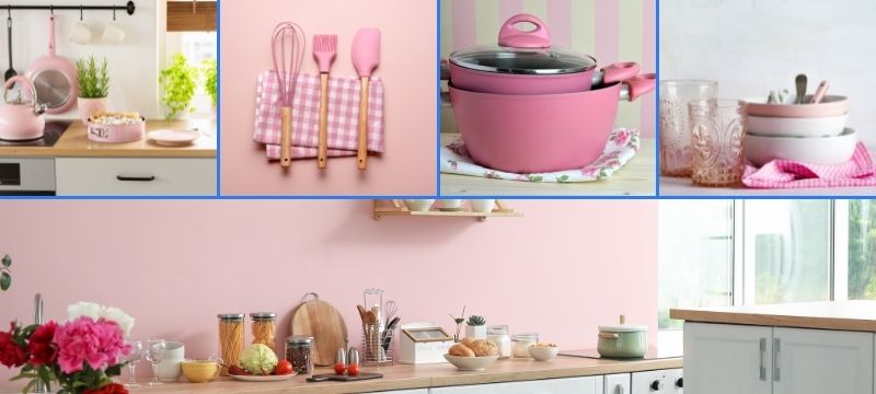 dụng cụ nhà bếp màu hồng